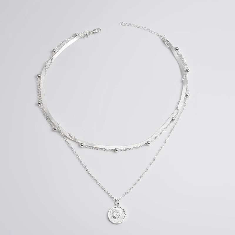 Katrina  Three-Layer Round Necklace