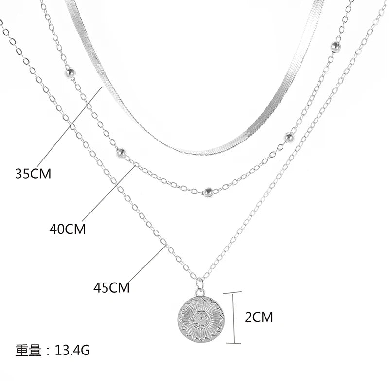 Katrina  Three-Layer Round Necklace